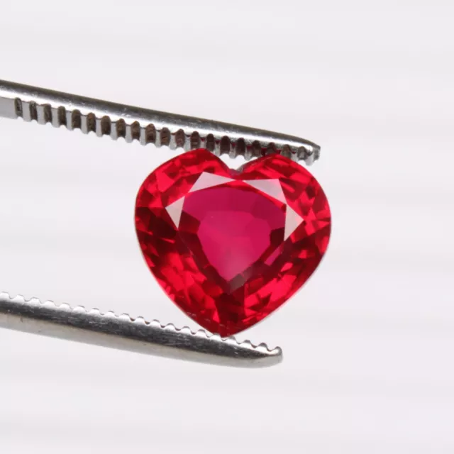 Natural Red Ruby Pigeon 6.85 Ct Heart Cut Mozambique Certified Gemstone Heated