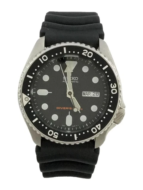 SEIKO Automatic Watch Analog Black 7S26-0020 Working