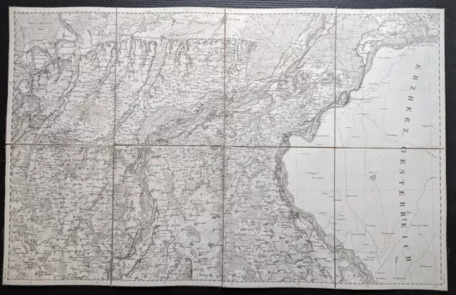 Blatt 79 Burghausen aus Topographischer Atlas vom Königreich Bayern 1:50000 1832