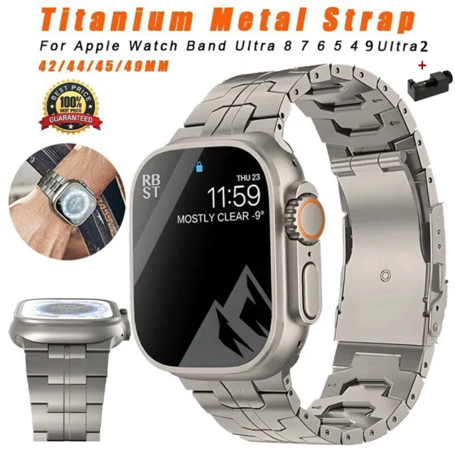 Titanium Band Strap For Apple Watch Ultra 49mm Series 9/8/7/6/5/SE 40/41/44/ 45mm