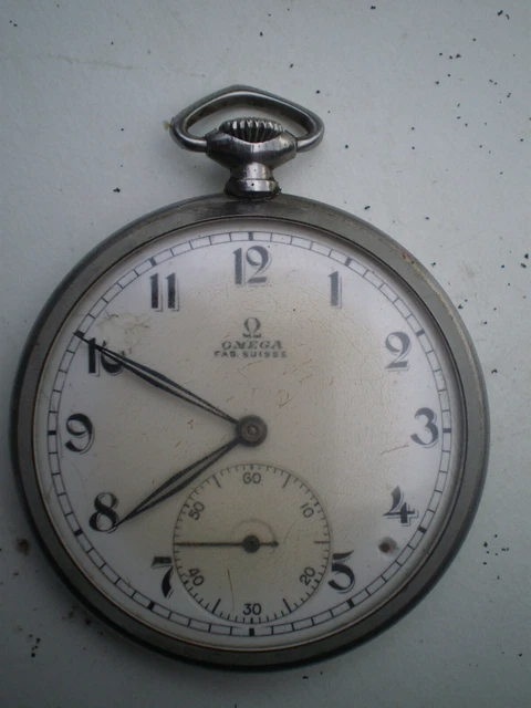 Montre Gousset Ancienne En Métal - Marque Alouette - Homme - À Réviser - Pièce De Collection