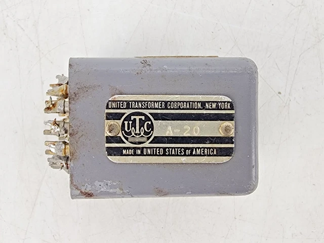 VINTAGE UTC A-20 Input Transformer Tube Audio A20 AS IS #1