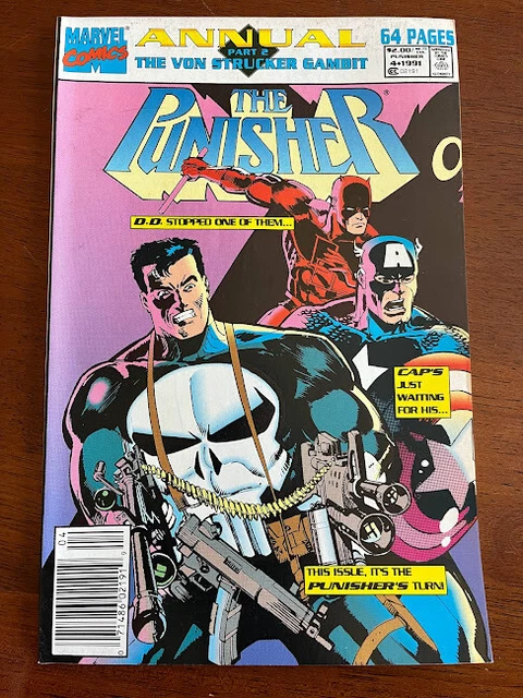 Punisher  Annual # 4 Fine Marvel Comics 1991 Newsstand