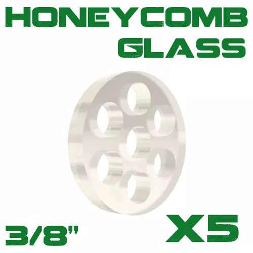 5 Glass Honeycomb Screen Pyrex Medium Aprox 3/8" 7-9 x 2 mm New  Filter