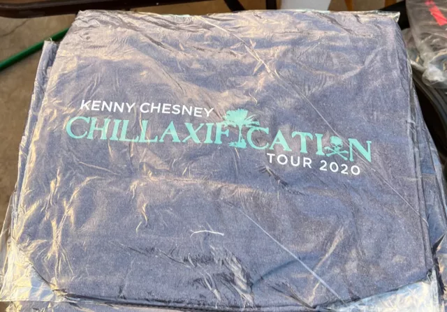 Official Kenny Chesney Canvas Beach Tote Zip Bag 2020 Tour 15x17” NEW Sealed