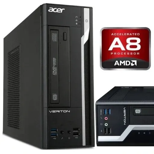 Pc Desktop Fisso Acer 4110G Amd Pro A8 4Gb Ram 500Gb Hdd