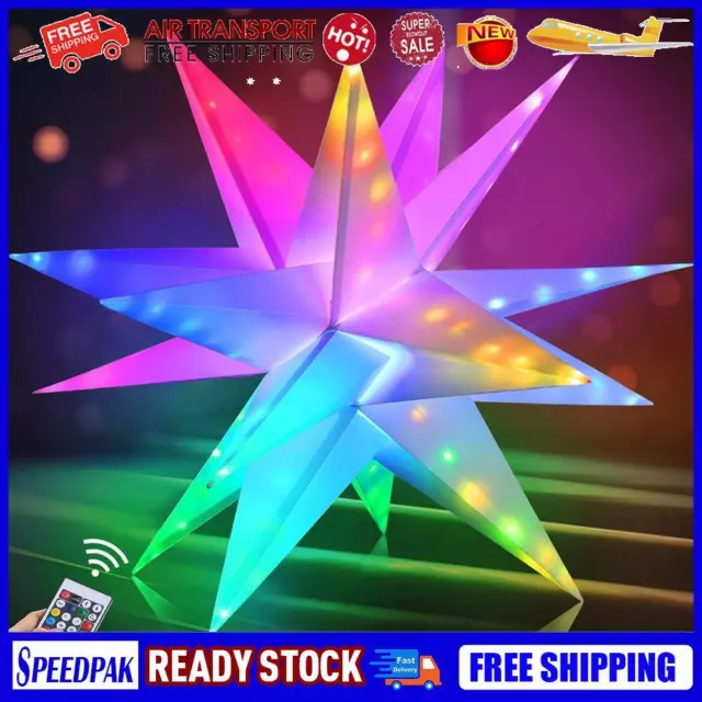 Christmas Star Light APP Remote Control 3D Star Treetop Party Home Decoration
