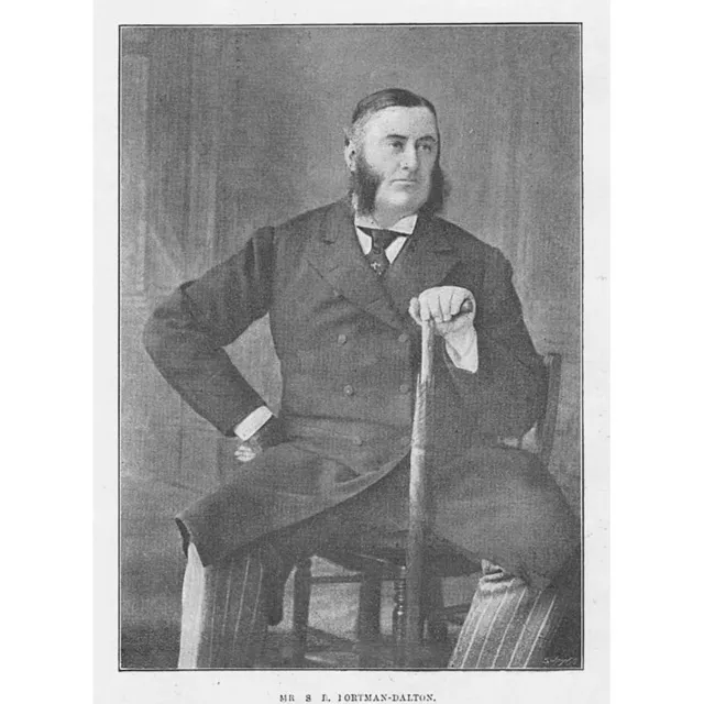 Seymour Berkley Portman-Dalton Secretary at Kempton Park - Antique Print 1895