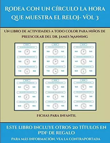 Fichas para infantil (Rodea con un círculo la hora que muestra e