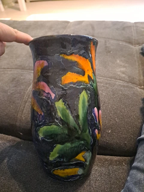 Vase Ancien Design Vintage Art Deco Vallauris Céramique RICARD signé