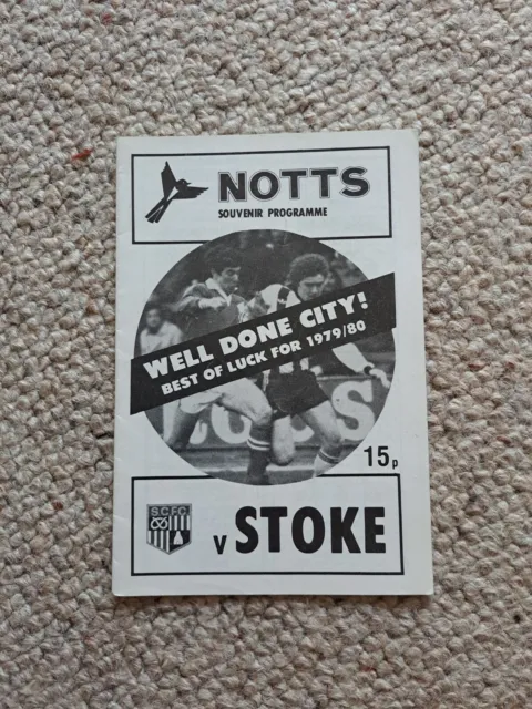 5th May 1979 Notts County v Stoke City Football programme Div 2