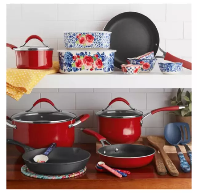 Mainstays Enameled Cast Iron 4.75qt Dutch Oven with Lid, Red