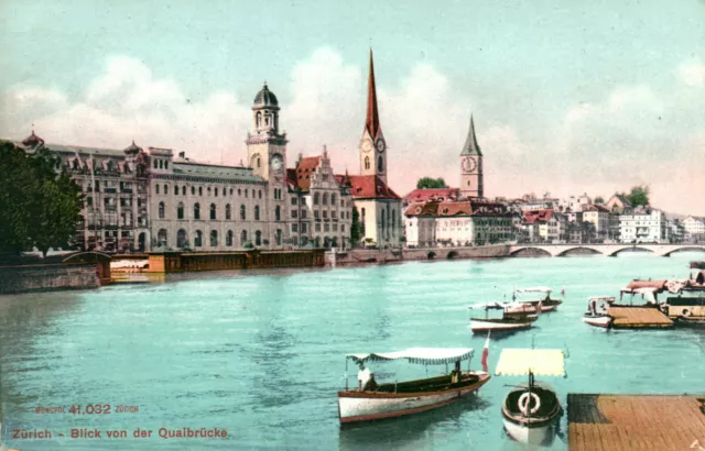 AK*  Zürich - Blick von d.Quaibrücke (AB)70093