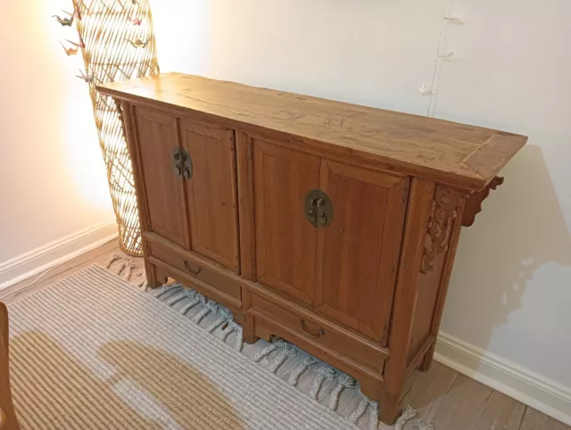 Distressed Chinese Side Cabinet / Sideboard