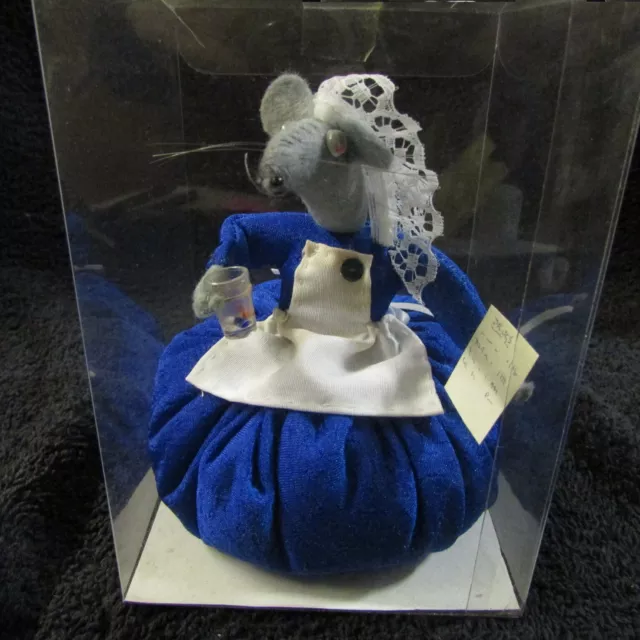 Superb Boxed Old Vintage Handmade Felt Mouse from Private Collection MATRON