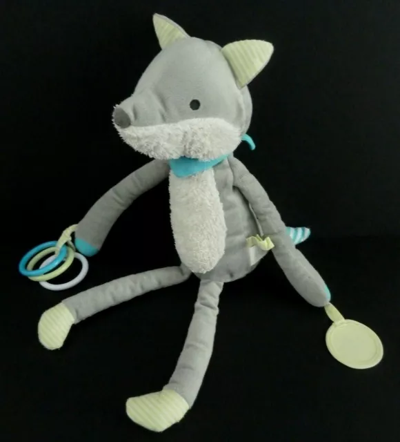 W. Doudou Obaibi Okaidi Loup Renard Chien Gris Blanc Bleu Vert Miroir Anneau Tbe