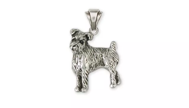 Brussels Griffon Pendant Handmade Sterling Silver Dog Jewelry GR38-P