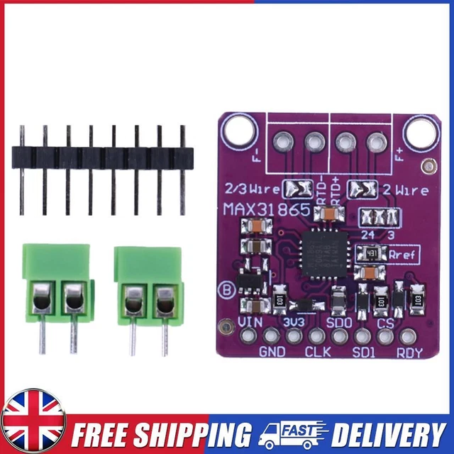 Max Temperature Module MAX31865 PT100/PT1000 RTD Temperature Sensor Detector Module Amplifier ...