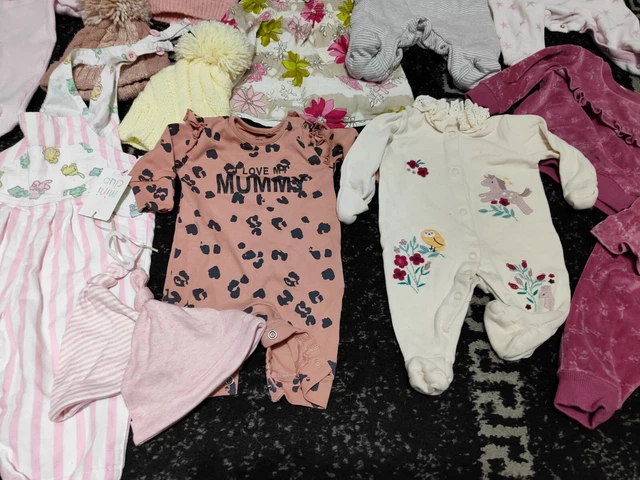 #C97💜 Huge Bundle Of Baby Girl Clothes 0-3-6months NEXT GEORGE DISNEY BLUEZOO 10