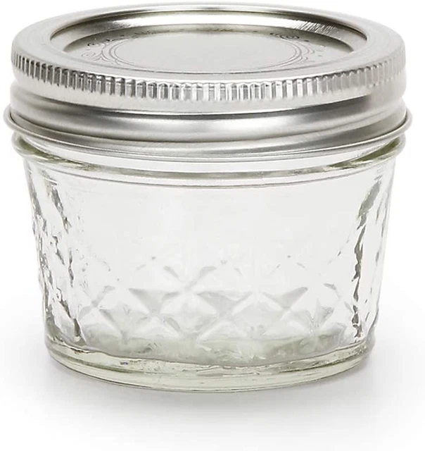 LOEW CORNELL 1440080400 GLASS JELLY JAR BALL WITH LIDS AND BANDS 4 Multicolor
