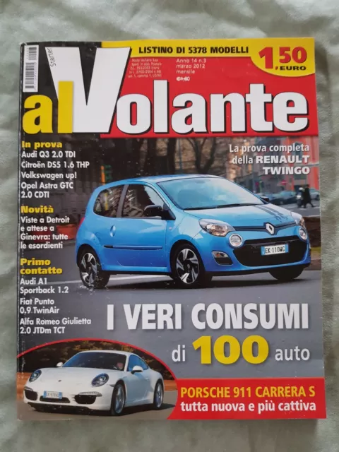 A11 Magazine Al Volante 2012 3 Porsche 911 Carrera S Audi A 1 Renault Twingo