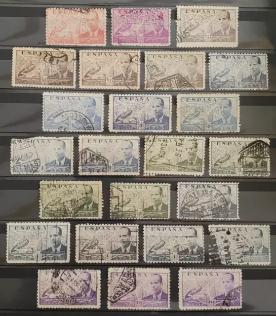 *Interesante Lote 24 Sellos* Juan De La Cierva España 1941-1947 Edifil 940/947