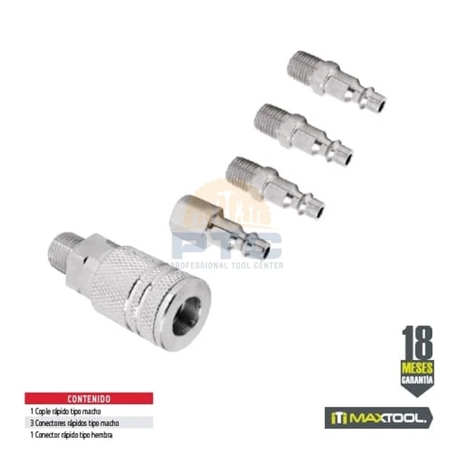 AKSI 306405 Set of coupling m and Chromed steel connectors 5 pcs