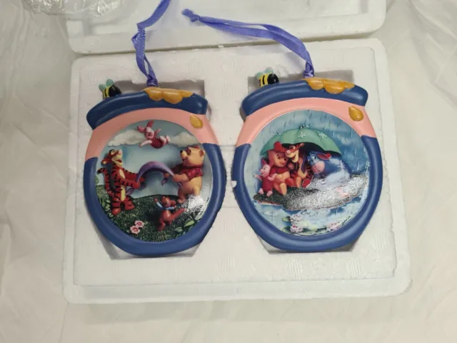 Set Of 2. The Bradford Exchange Pooh's Honeypot Adventures 3D Plates