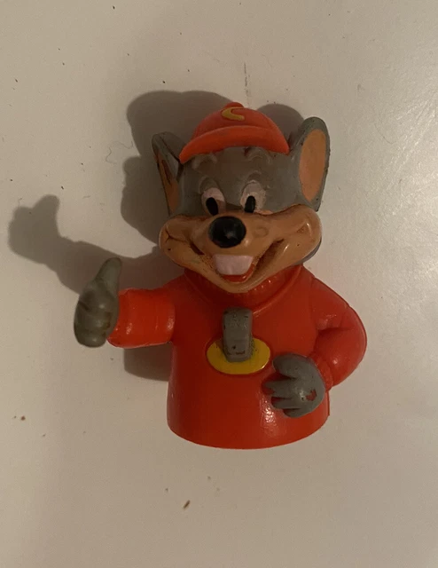 RARE VINTAGE CHUCK E Cheese Finger Puppet Figure Advertising 1.25