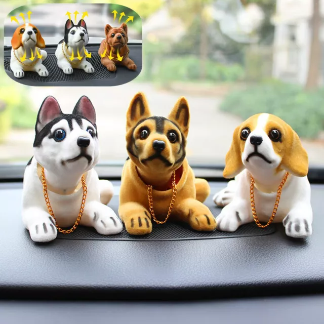 Puppy Dog Toy Swing Head Shiba Husky Moving Nodding Bobble Car Home Decor Gift