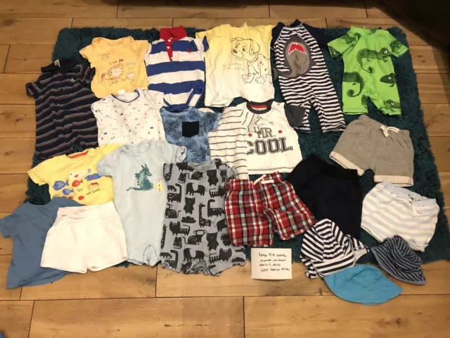 Boys age 9-12 months summer clothes bundle Next Disney George swimsuit shorts