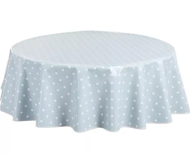 Wipe Clean Pvc Vinyl Tablecloth Oilcloth Table Cover Protector Round Circle