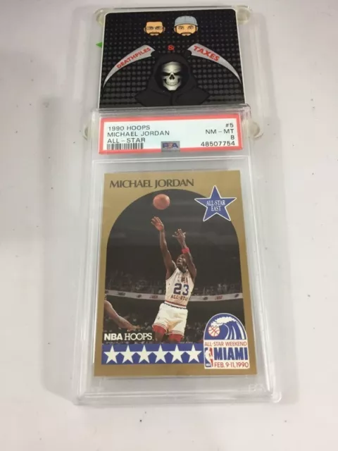 1990 Michael Jordan Chicago Bulls All-Star Weekend Cerceaux #5 Gradé 8 Nm-Mt PSA