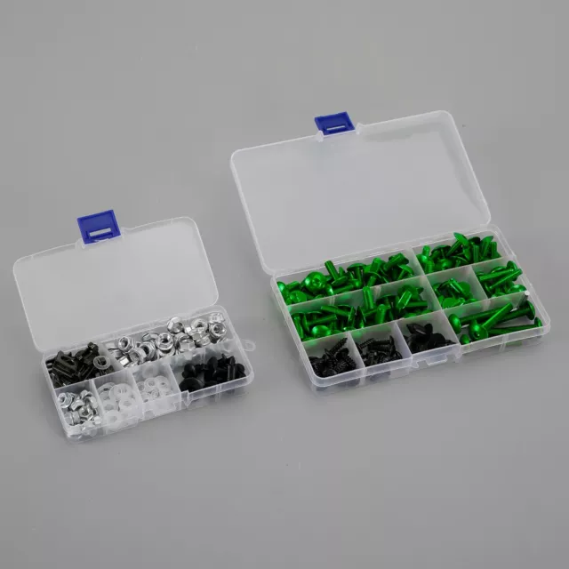 232pcs Complete Fairing Bolt Kit Screw Fasteners Nuts Washers Green For Kawasaki