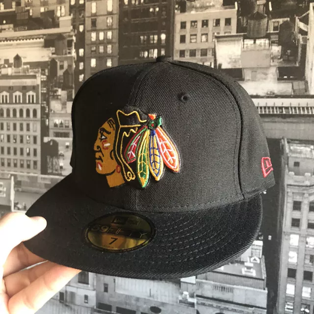 New Era Cap x NHL Chicago Blackhawks Team Official 59FIFTY Fitted Hat RARE