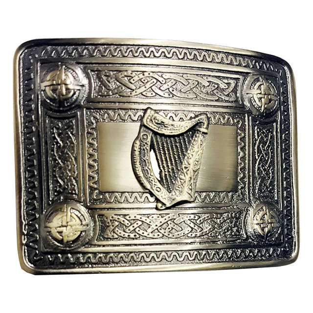 Boucle De Ceinture écossaise Pour Kilt – Lion Rampant, Finition Chrome, 9.5x7cm