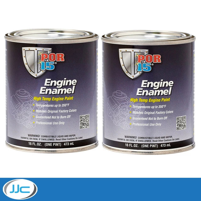 2 x 473 ml POR15 vernice smaltata motore ad alta temperatura (Ford Corporate blu)