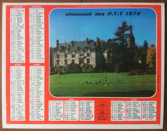 CALENDRIER PTT - Almanach des postes 1951 EUR 10,00 - PicClick FR