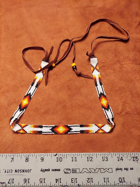 Handmade Beaded Hatband, Slim
