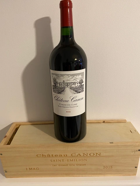 1 MAGNUM de Château CANON 2015  (en caisse bois)  SAINT-EMILION GRAND CRU