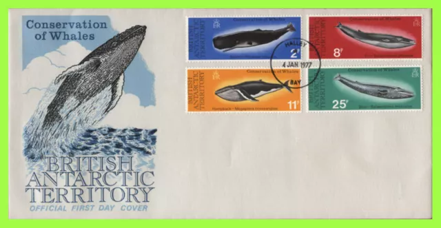 British Antarctic Territory 1977 Conservation of Whales First Day Cover, Halley