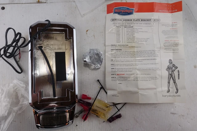 YAMAHA ROAD STAR Kuryakyn  License Plate Holder Vertical Side Mount LED