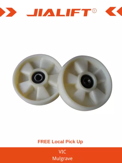 2 x Pallet truck wheels 180*50mm including bearings/ Manual stacker nylon wheel