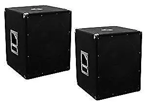 2 x Omnitronic Subwoofer Bass Bin Lautsprecher 15" 800W BX-1550