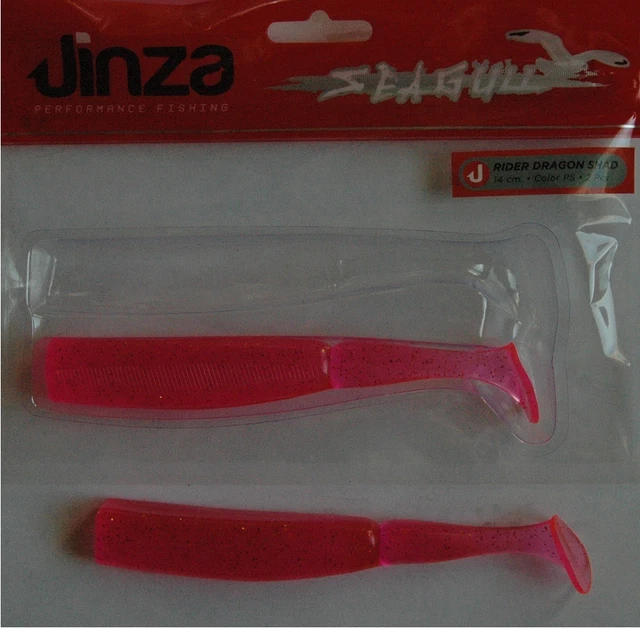 Lot De 2 Leurres Souples Grauvell Jinza Seagul Rider Dragon Shad BB 14cm