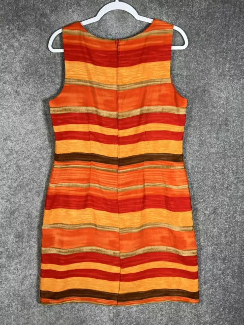 Vintage Jessica Howard Striped Sleeveless Tank Dress Womens Size 16 Orange Red 2