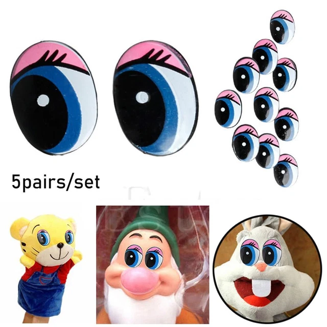Muñeca azul hágalo usted mismo accesorios piezas de felpa animales marionetas muñecas seguridad ocular ojos