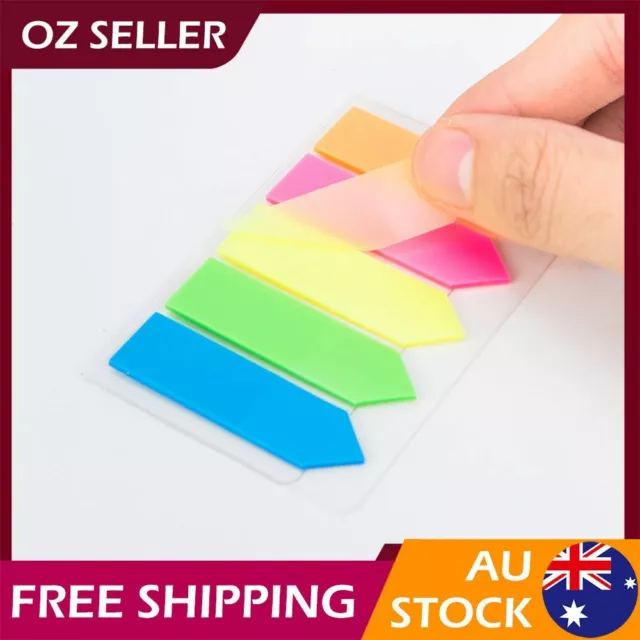 5x Deli Color Arrow Shape Tab Index Tabs Stickers Sticky Note Page Markers Memos