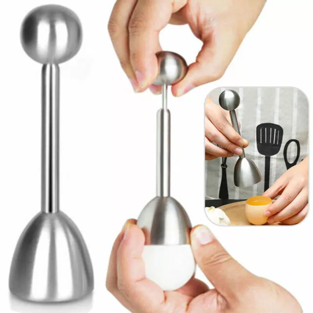 Stainless Steel Egg Topper Eggshell Cutter Egg Cracker For Hard Soft Boiled Eggs