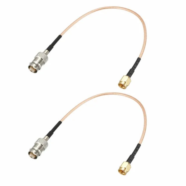 BNC Bulkhead Female to RP-SMA Male RG316 RF Coaxial Cable 0.66-feet 2pcs
